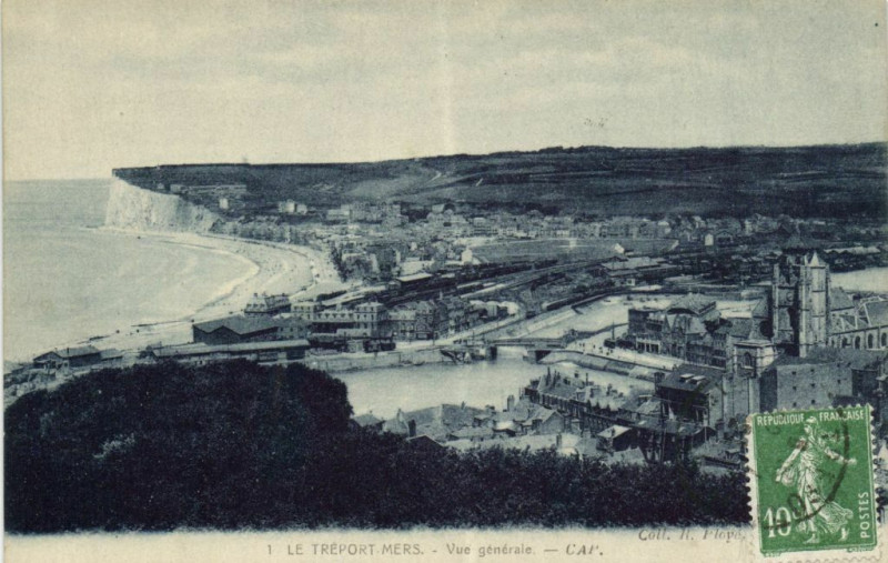 Carte postale ancienne Le Treport-Mers - Vue générale - Cap. au Tréport