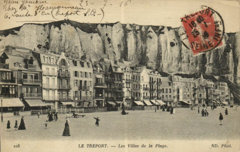 Carte postale ancienne Le Treport - Les Villas de la Plage au Tréport