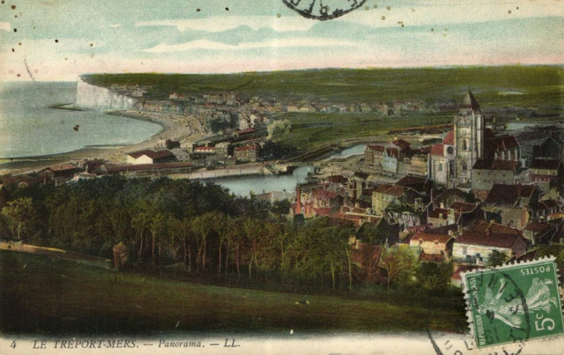 Carte postale ancienne Le Treport-Mers - Panorama au Tréport