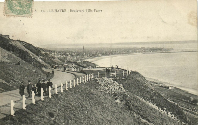 Carte postale ancienne Le Havre - Boulevard Felix-Faure au Havre