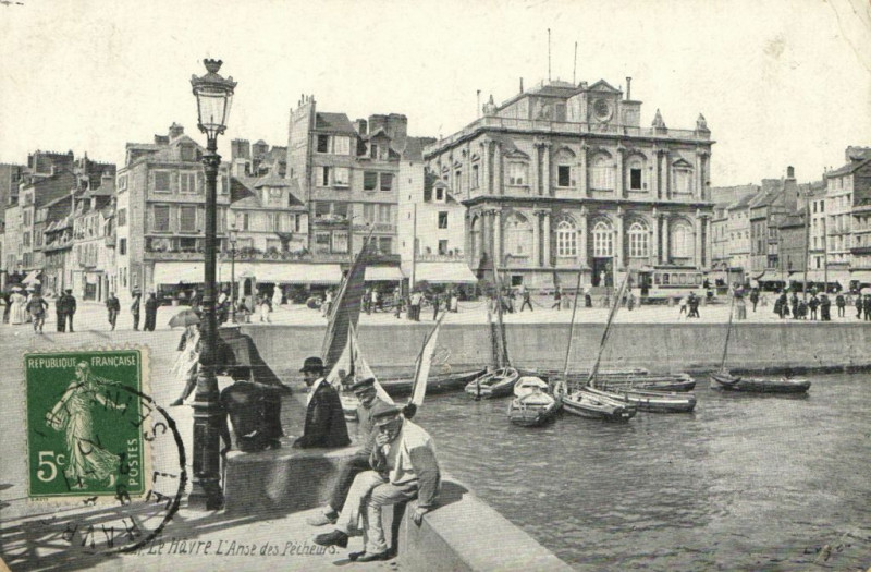 Carte postale ancienne Le Havre - L'Anse des Pecheurs au Havre