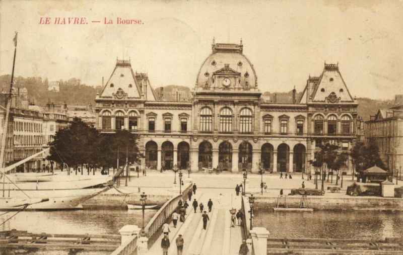 Carte postale ancienne Le Havre - La Bourse au Havre