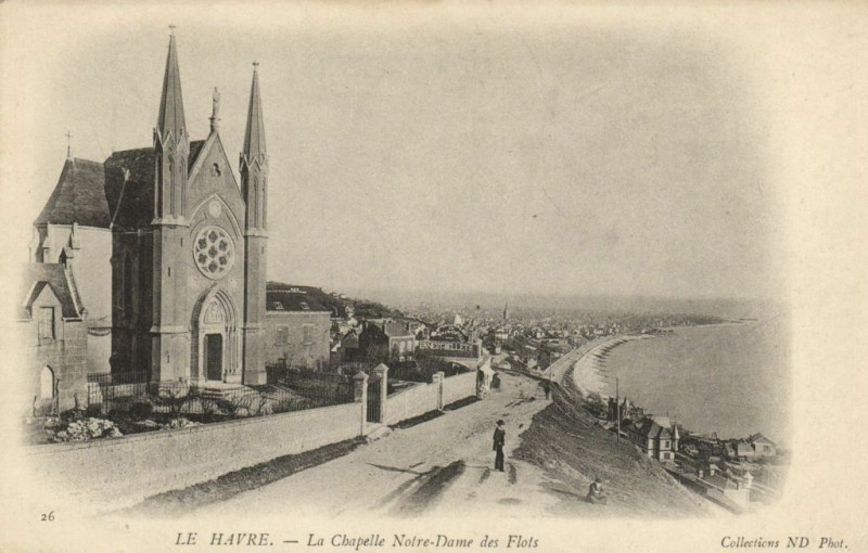 Carte postale ancienne Le Havre - La Chapelle Notre-Dame des Flots au Havre