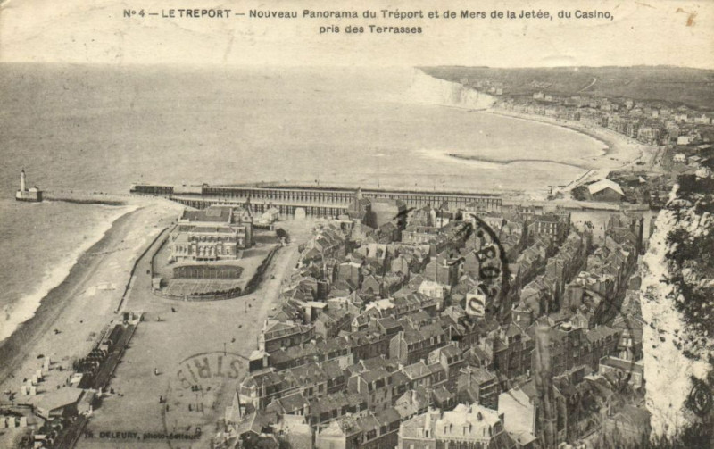 Carte postale ancienne Le Treport - Nouveau Panorama du Treport et de Mers de la Jetée... au Tréport