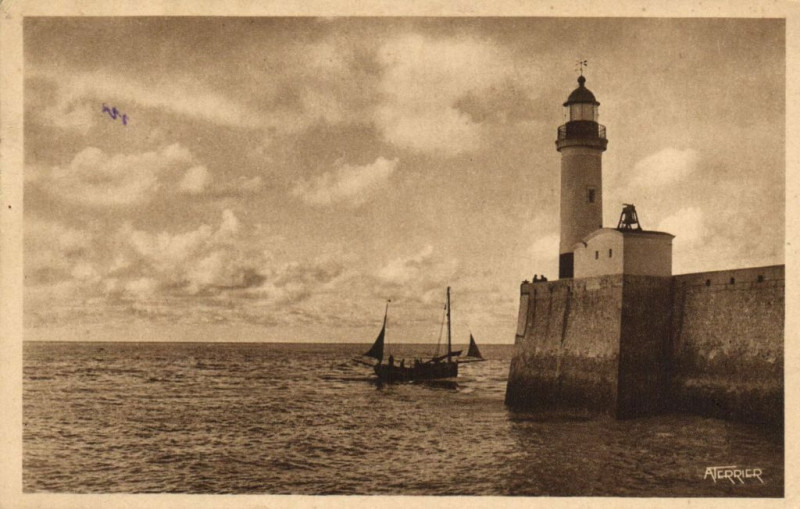 Carte postale ancienne Le Treport-Eu-Mers et Env. - Les Phare au Tréport