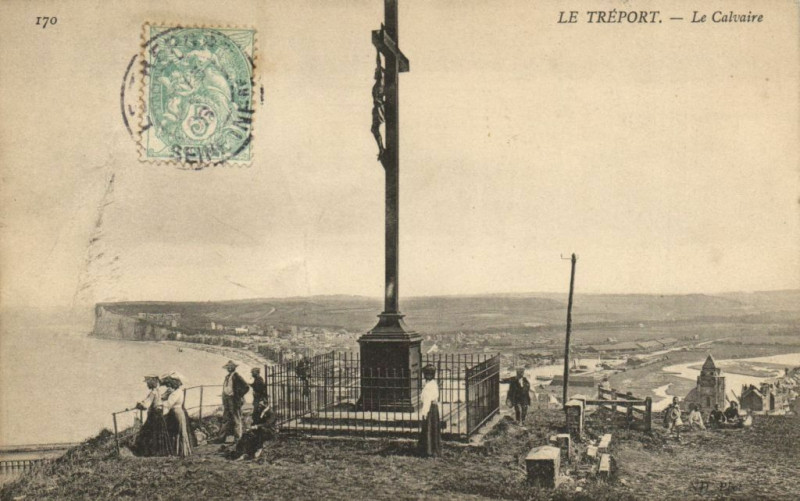 Carte postale ancienne Le Treport - Le Calvaire au Tréport