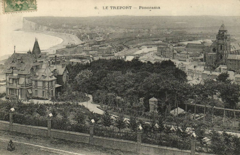 Carte postale ancienne Le Treport - Panorama au Tréport