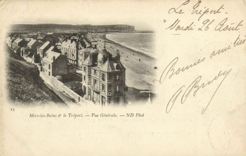 Carte postale ancienne Mers-les-Bains & le Treport - Vue générale