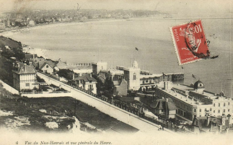 Carte postale ancienne Vue du Nice-Havrais et vue générale du Havre