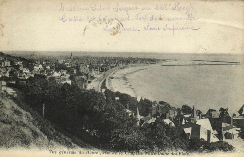 Carte postale ancienne Vue générale du Havre prise de la Chapelle Notre-Dame-des-Flots
