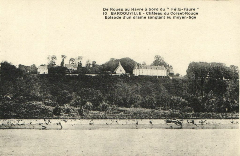 Carte postale ancienne De Rouen au Havre a bord du Felix-Faure - Bardouville - Chateau.. à Rouen