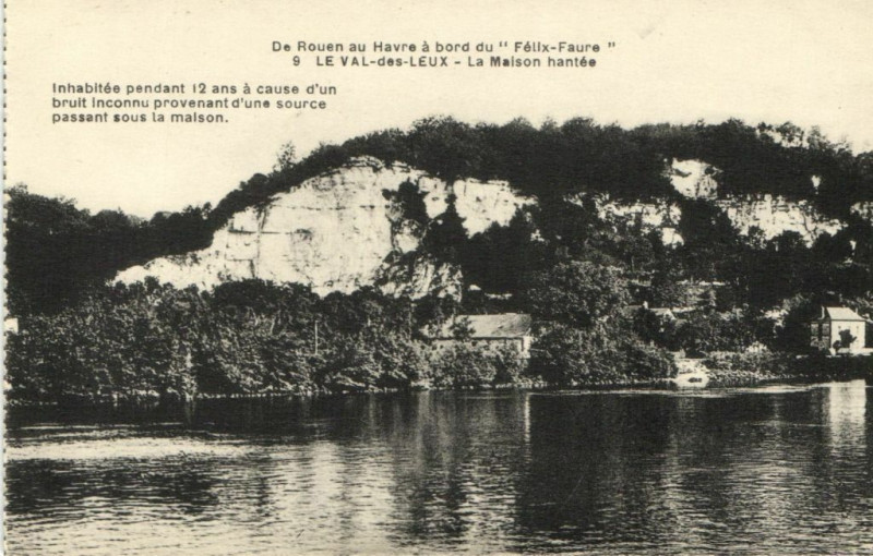 Carte postale ancienne De Rouen au Havre a bord du Felix-Faure - Le val-des-Leux à Rouen