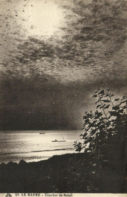 Carte postale ancienne Le Havre - Coucher de Soleil au Havre