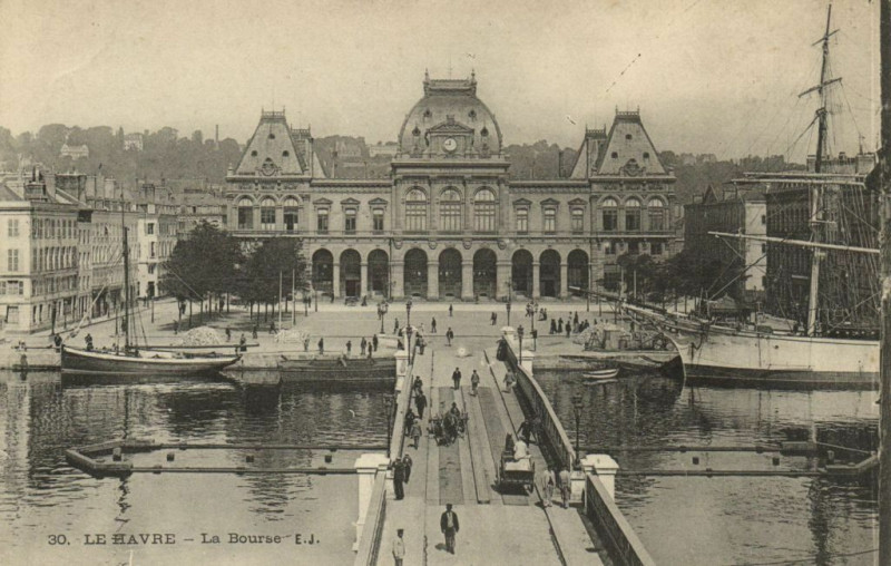 Carte postale ancienne Le Havre - La Bourse au Havre