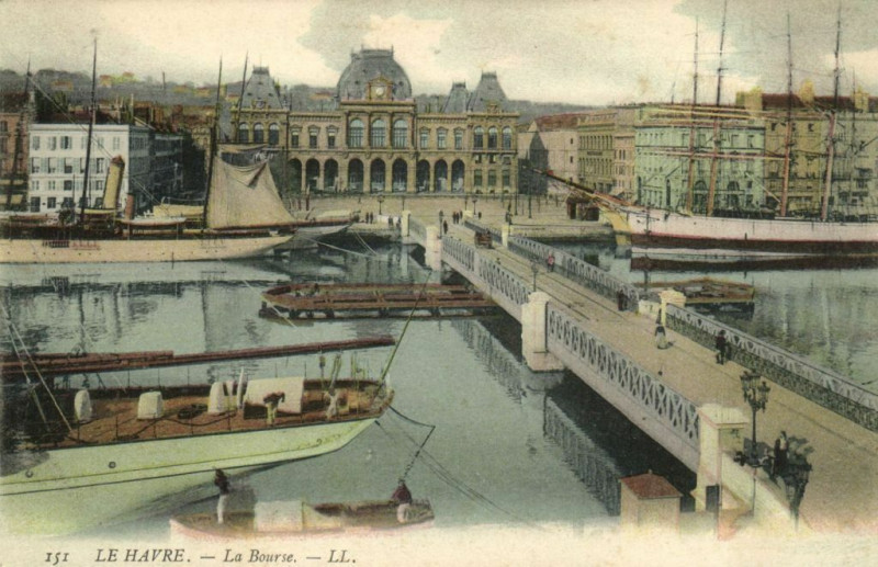 Carte postale ancienne Le Havre - La Bourse au Havre
