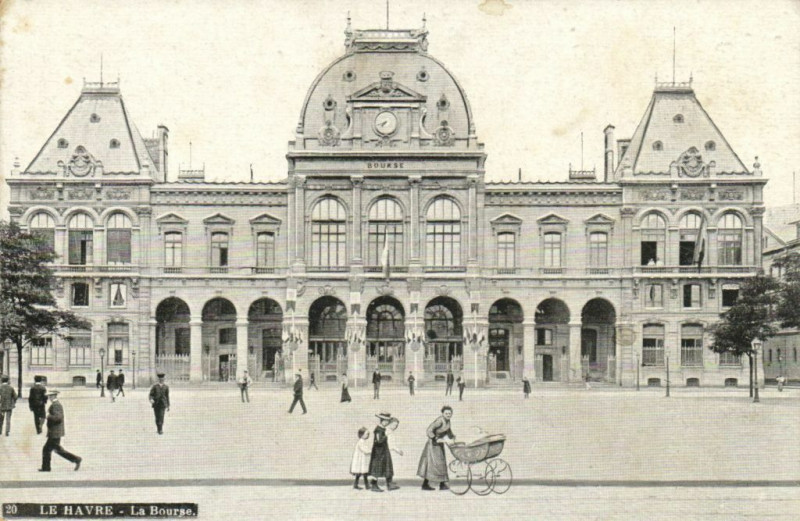 Carte postale ancienne Le Havre - La Bourse au Havre