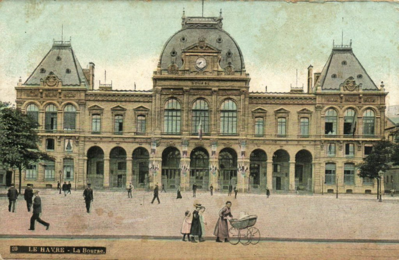 Carte postale ancienne Le Havre - La Bourse au Havre