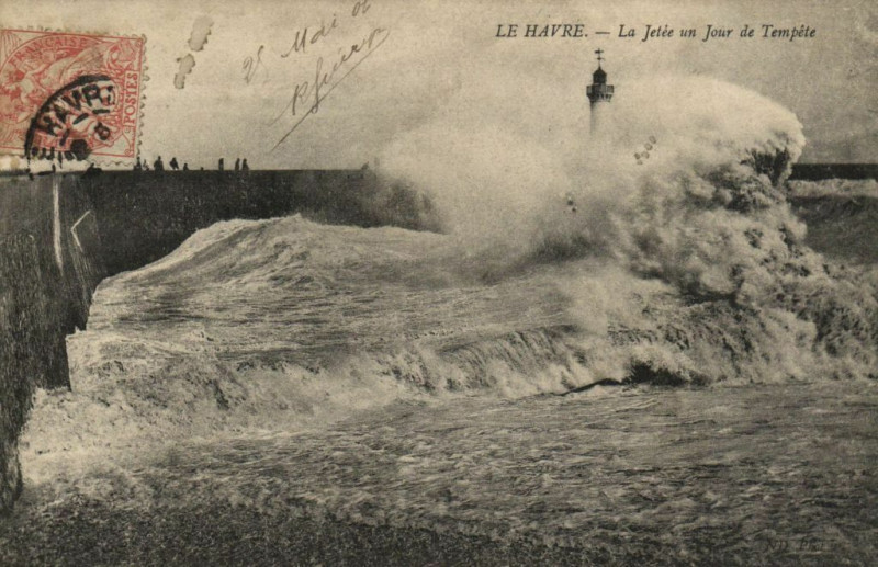 Carte postale ancienne Le Havre - La Jetée n Jour de Templete au Havre