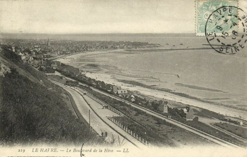 Carte postale ancienne Le Havre - Le Boulevard de la Heve au Havre