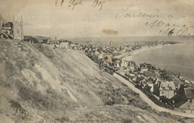 Carte postale ancienne Le Havre - Vue générale prise de Notre-Dame des Flais au Havre