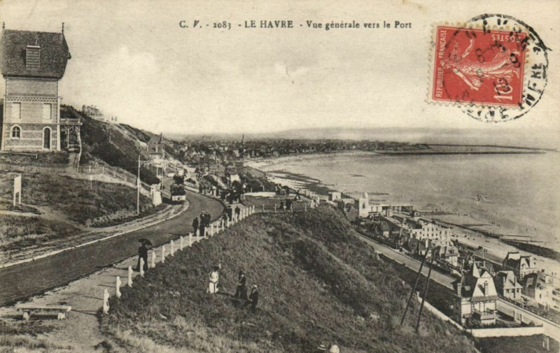 Carte postale ancienne Le Havre - Vue générale vers le Port au Havre