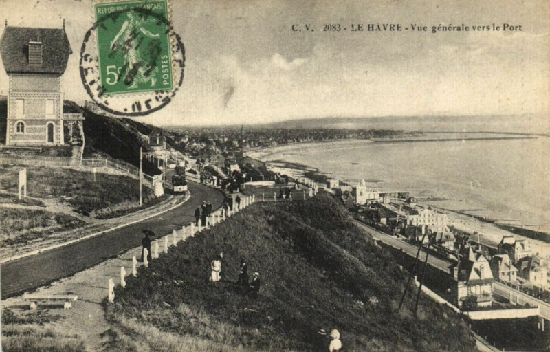 Carte postale ancienne Le Havre - Vue générale vers le Port au Havre