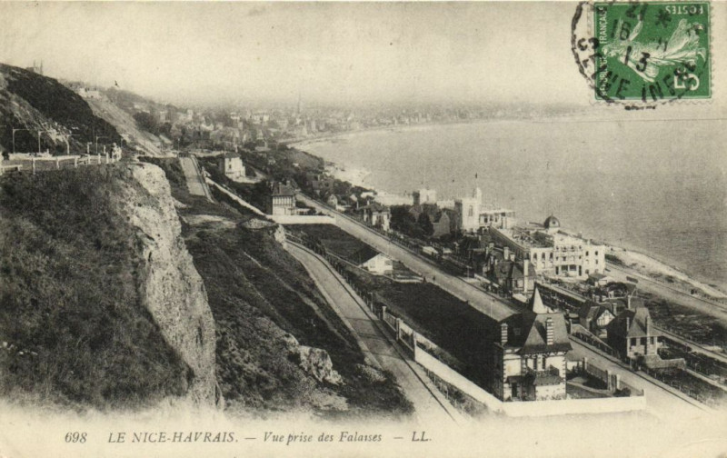 Carte postale ancienne Le Nice-Havrais - Vue prise des Falaises
