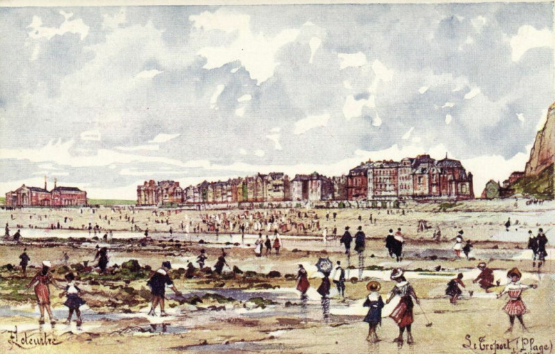 Carte postale ancienne Le Treport - Plage et Casino au Tréport