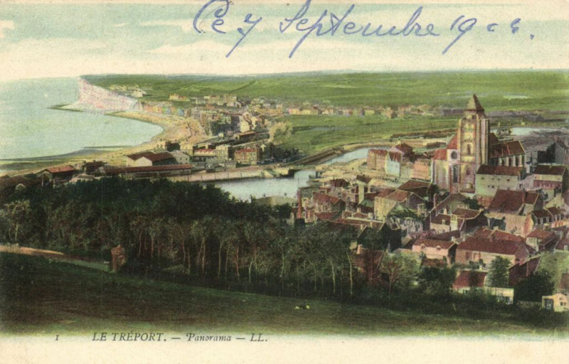 Carte postale ancienne Le Treport - Panorama au Tréport