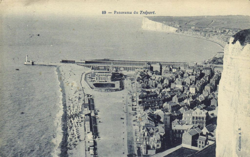 Carte postale ancienne Panorama de Treport