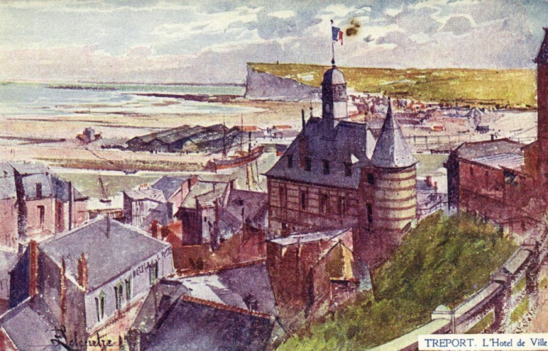 Carte postale ancienne Treport - L'Hotel de Ville