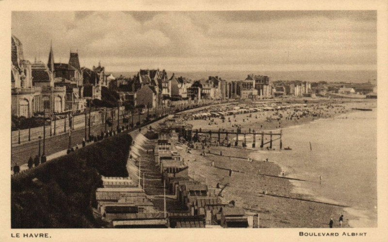 Carte postale ancienne Le Havre - Boulevard Albert au Havre