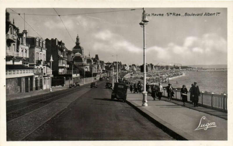 Carte postale ancienne Le Havre - Boulevard Albert I.er au Havre