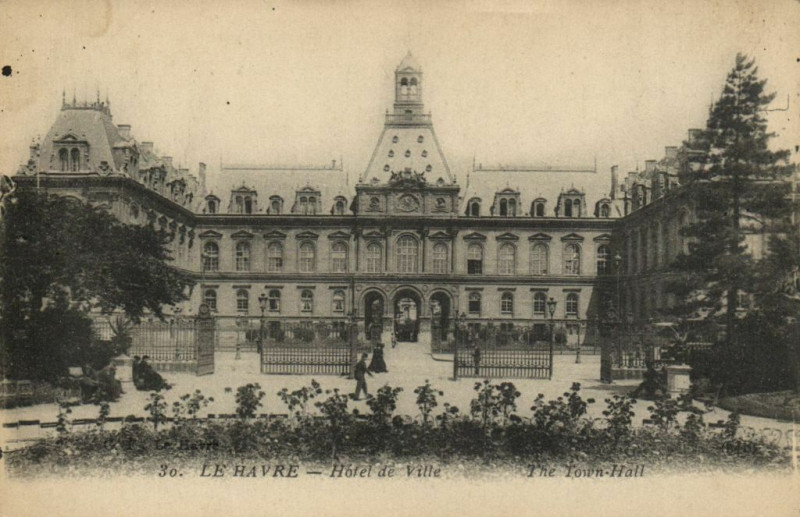 Carte postale ancienne Le Havre - Hotel de Ville The Town-Hall au Havre