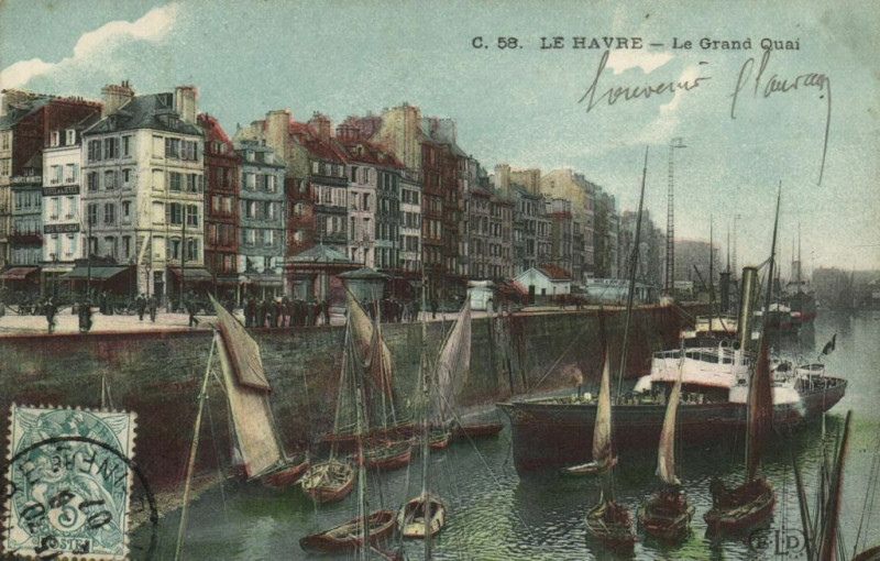 Carte postale ancienne Le Havre - Le Grand Quai au Havre