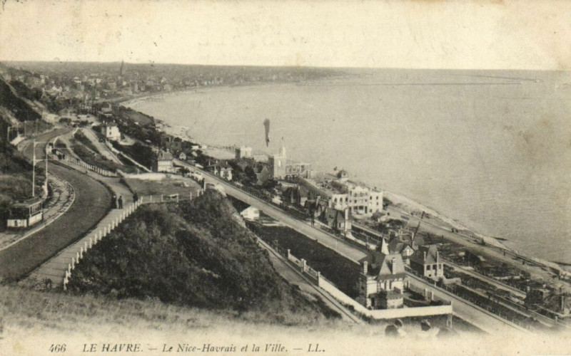 Carte postale ancienne Le Havre - Le Nice-Havrais et la Ville au Havre