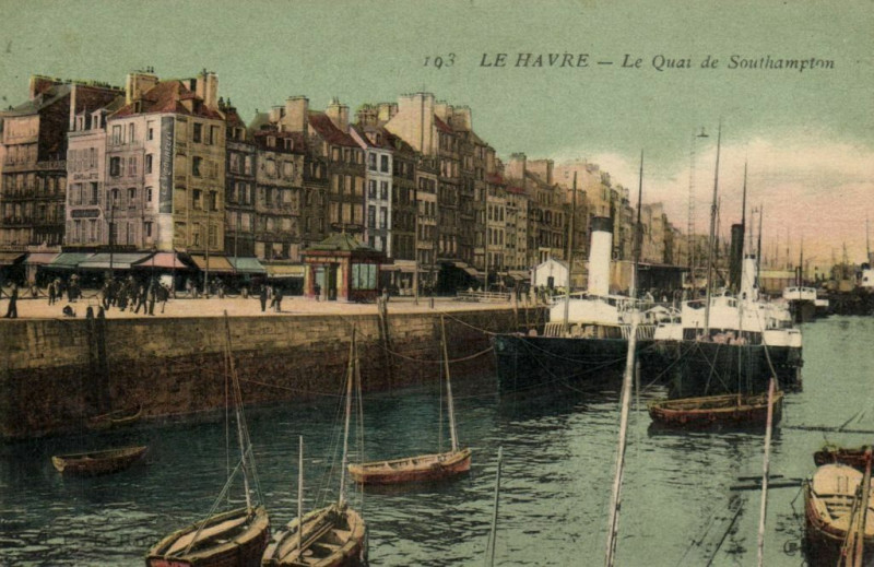 Carte postale ancienne Le Havre - Le Quai de Southampton au Havre