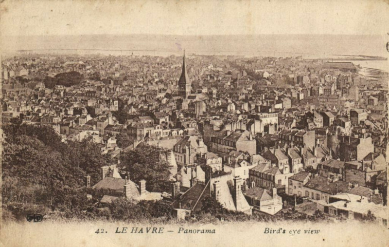 Carte postale ancienne Le Havre - Panorama - Bird's eye view au Havre