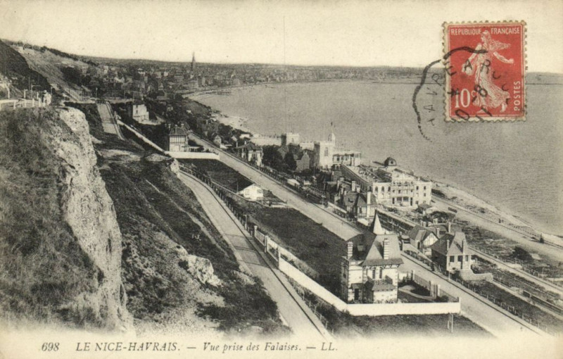 Carte postale ancienne Le Nice-Havrais - Vue prise des Falaises