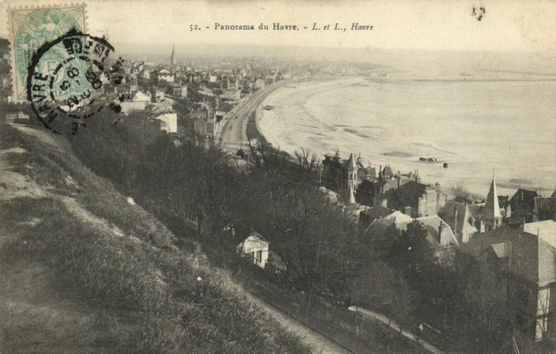 Carte postale ancienne Panorama du Havre - L. et L. Havre
