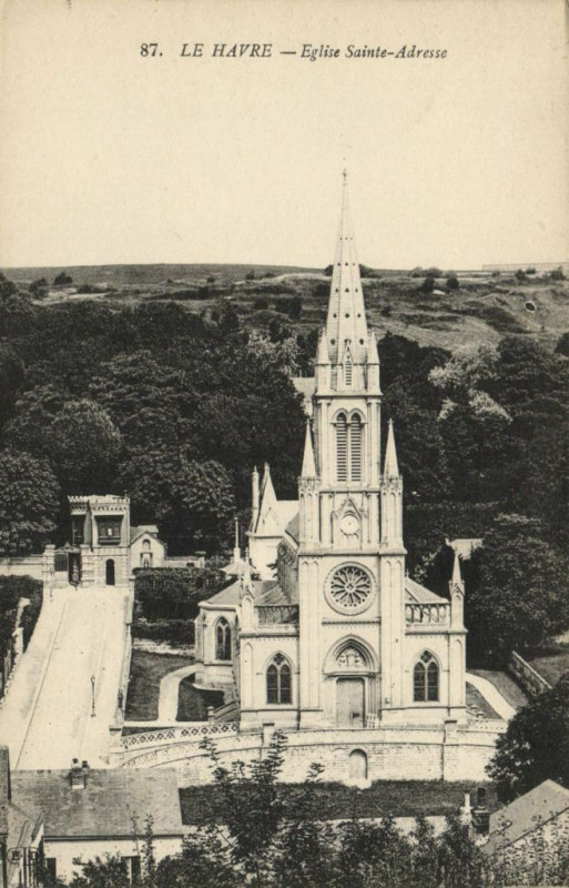 Carte postale ancienne Le Havre - Eglise Sainte-Adresse au Havre