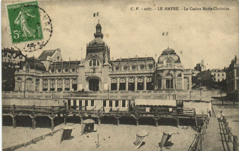 Carte postale ancienne Le Havre - Le Casino Mairie-Christine au Havre
