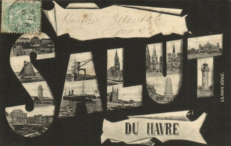 Carte postale ancienne Salut du Havre