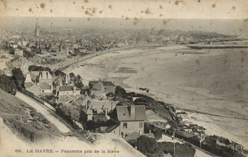 Carte postale ancienne Le Havre - Panorama pris de la Heve au Havre