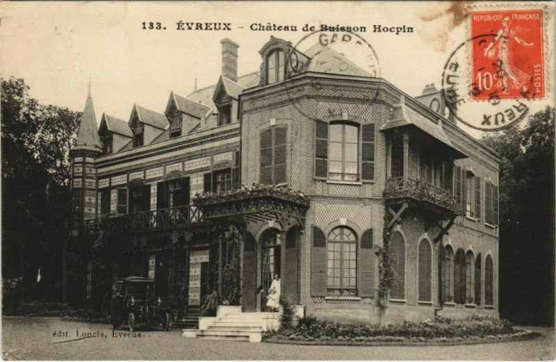 Carte postale ancienne Evreux-Chateau de Buisson Hocpin à Évreux