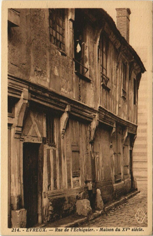 Carte postale ancienne Evreux-Rue de l'Echiquier à Évreux