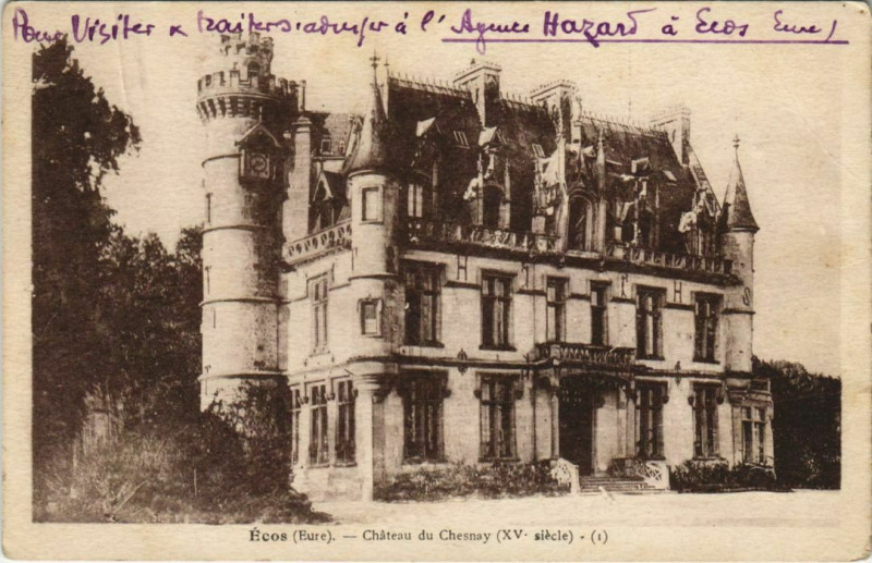 Carte postale ancienne Evreux-Chateau du Chesnay à Évreux