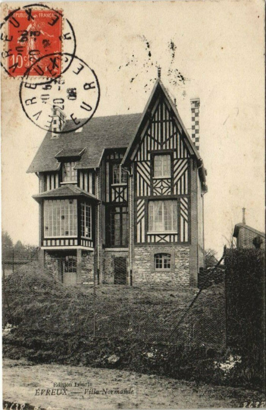 Carte postale ancienne Evreux-Villa Normande à Évreux