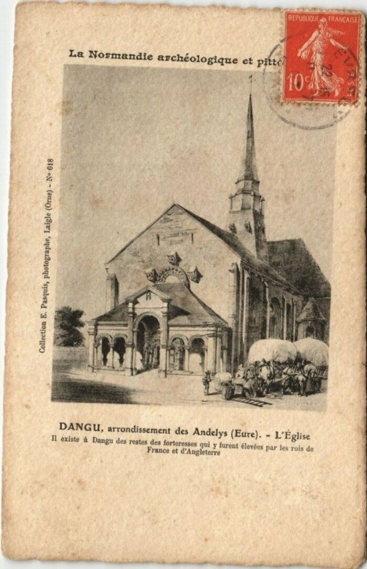 Carte postale ancienne Dangu-L'Eglise à Dangu
