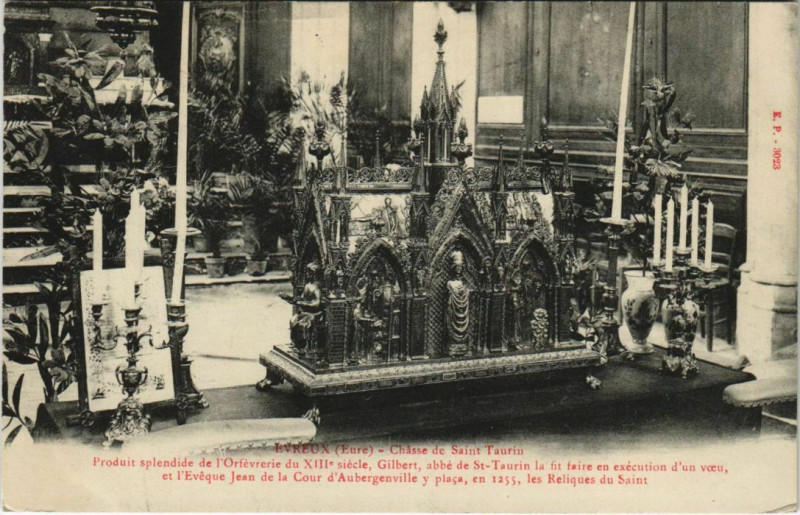 Carte postale ancienne Evreux-Chasse de Saint-Taurin à Évreux